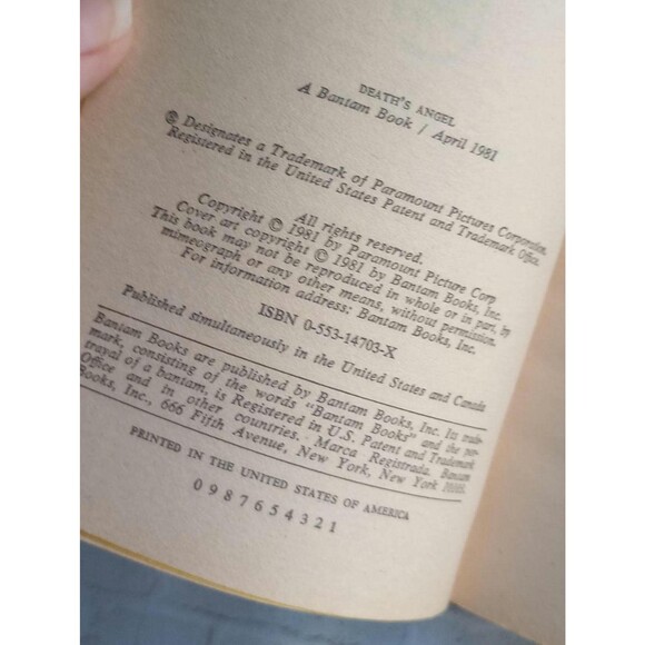 Vintage Paperback Edition of "Death's Angel" by Kathleen Sky | Star Trek 1981 - Picture 5 of 5